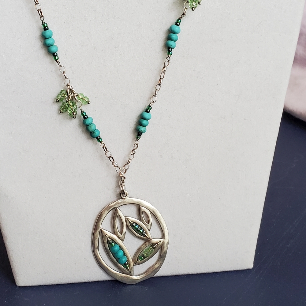 Silpada Sterling Howlite Turquoise Bead Necklace